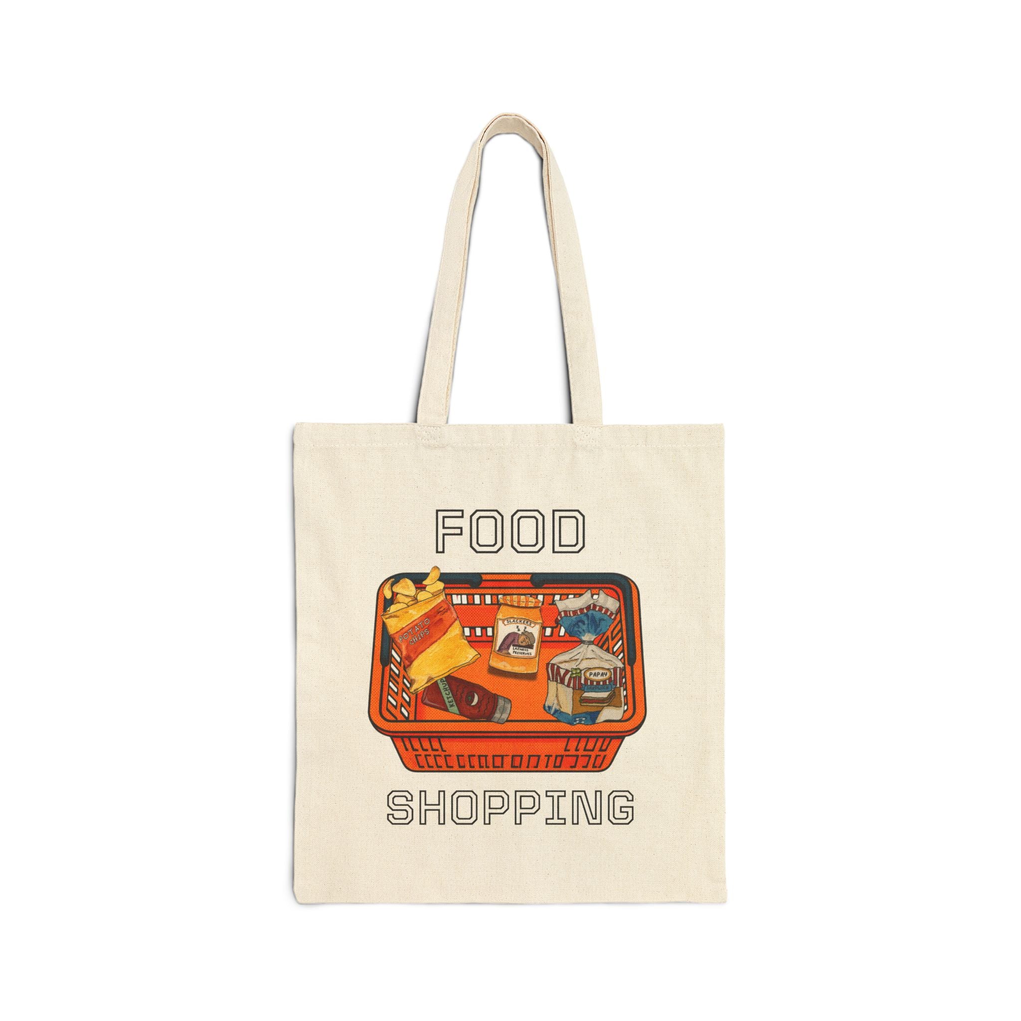 Food Shopping Canvas Tote Bag